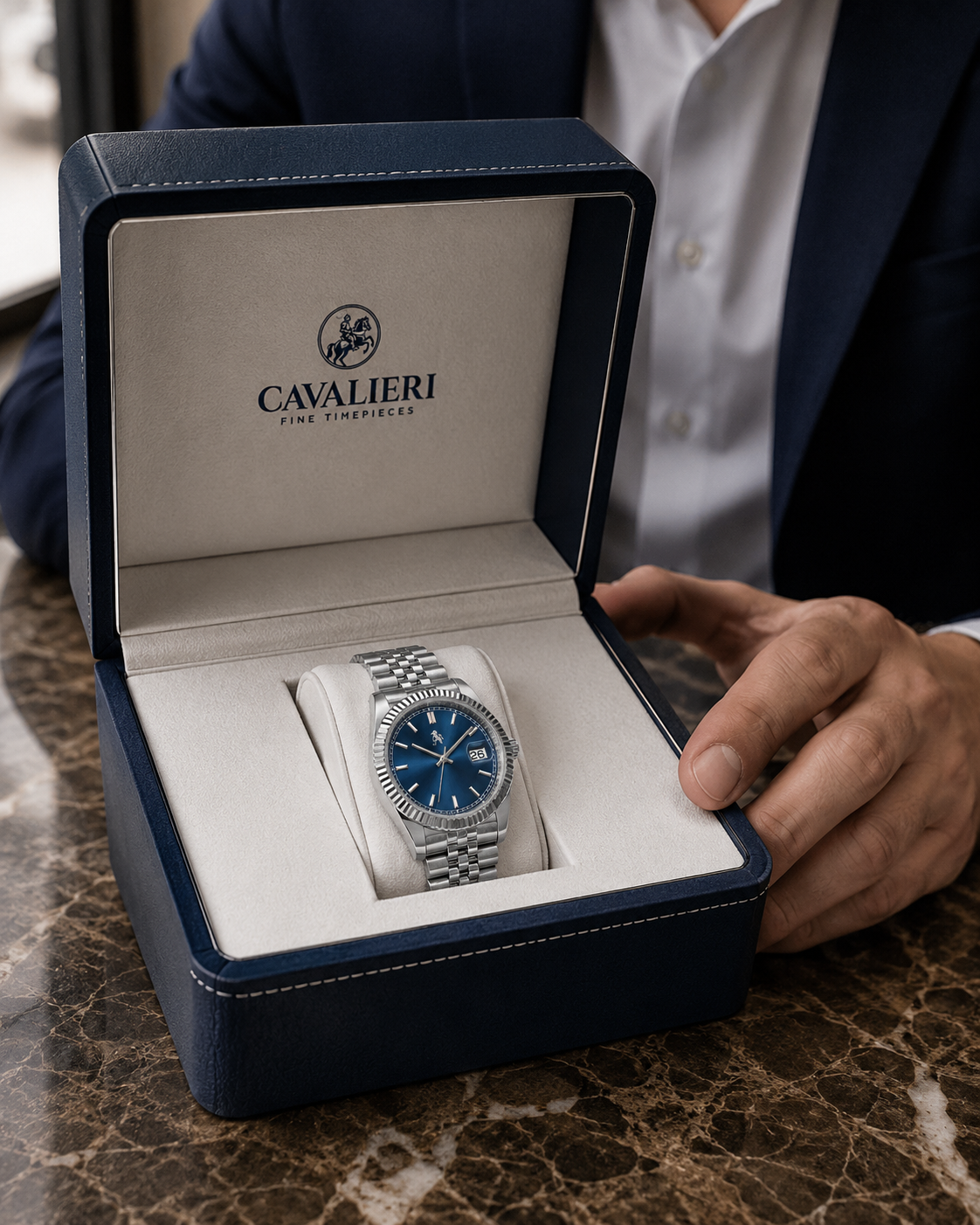 Cavalieri Rx Silver Blue Dial